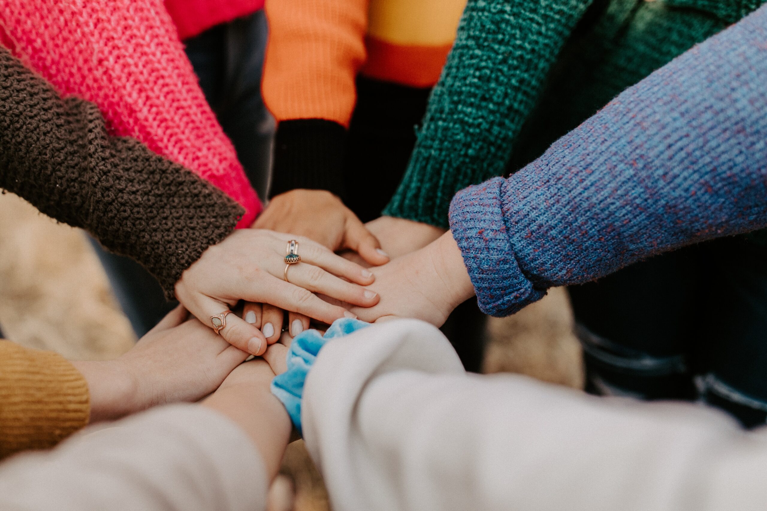 hands in a group